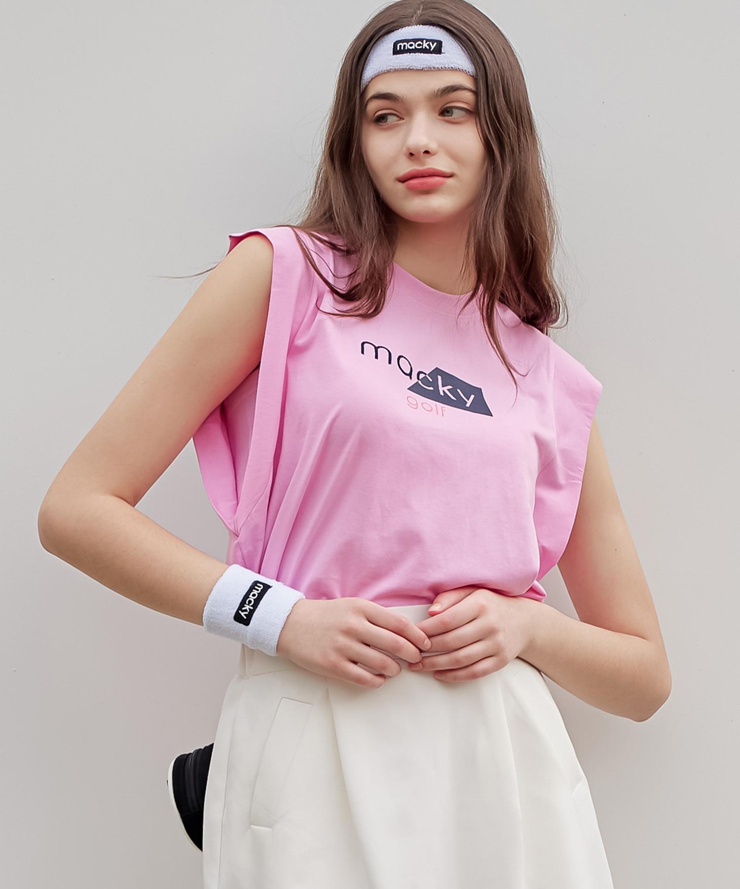 Mackie Shine Shoulder Sleeveless Pink 1 Size