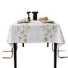 Country Tablecloth Striped Embroidery Flower Linen Heavy Duty Cover Kitchen Dining Table Cloth Home Textiles