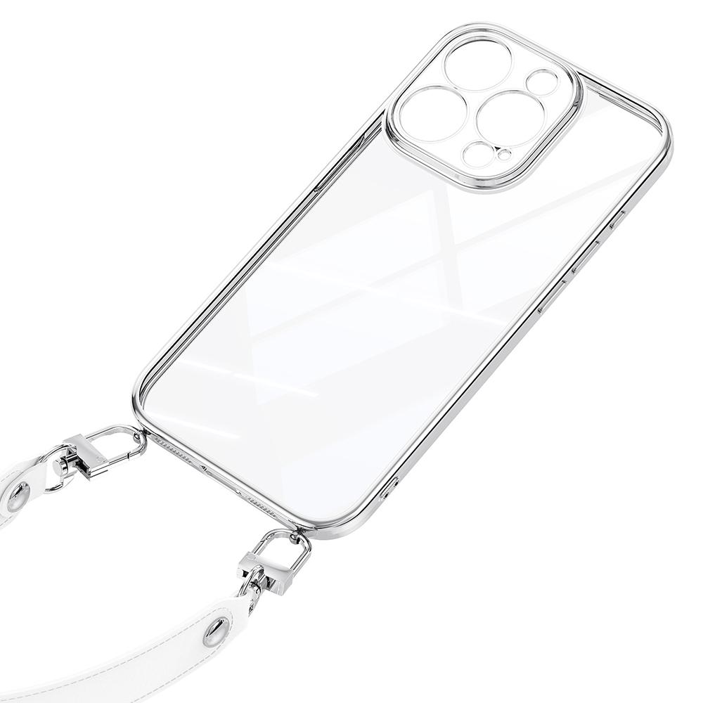 SULADA Für iPhone 16 Pro Hülle Galvanisiert Ultra Klar Weiche TPU Handyhülle mit PU Handschlaufe