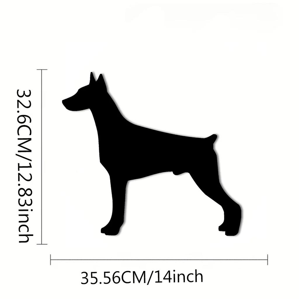 Plaque Murale Métallique Doberman Pinscher Silhouette De Chien Décoration Murale Élégante, Hanging Wall Art, Et Décor Métallique