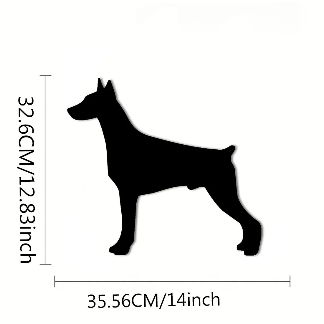 

Металлическая мемориальная доска Доберман-пинчер Silhouette de Chien Décoration Murale Élégante, Hanging Wall Art, et Décor Métallique чёрный
