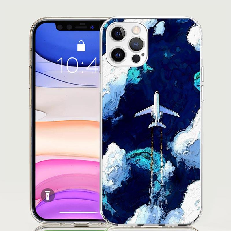 Aircraft Airplane Cool Phone Case for Apple iPhone 17 Air 16 15 Plus 14 + 13 Mini 12 11 Pro Max 7 8 SE 16Max Soft Shell Cover Co