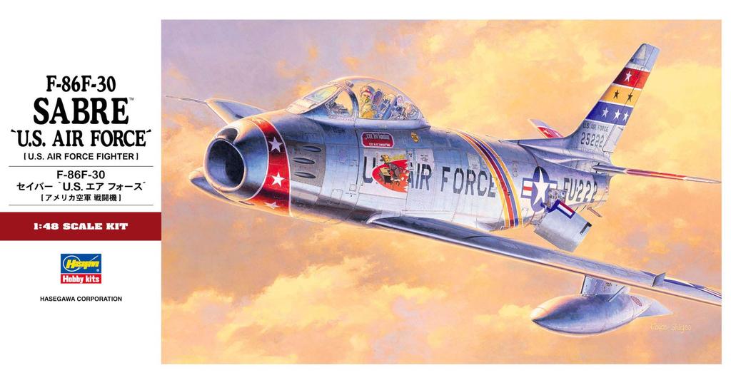 Hasegawa Air Force Sabre Air Force Plastic Model PT13 1/48 U.S. F-86F-30 U.S.