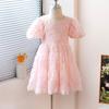 Children's Short-sleeved Dress Princess 3D Flower Dress