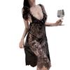 Sexy lingerie plus size sexy lace nightdress mesh see-through bed teasing uniform temptation free of passion pajamas