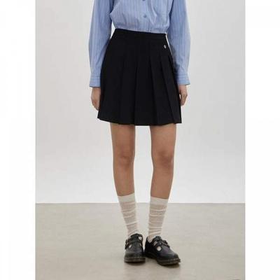 Pleats Mini Skirt  C261msd004 