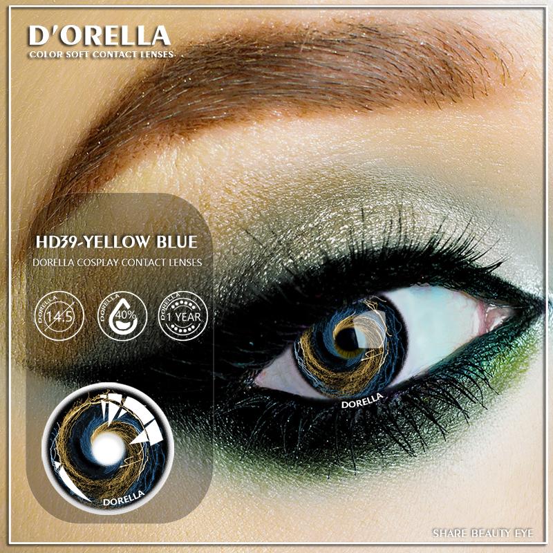 D'ORELLA 1 Paar DINOSAUR Eye Cosplay weiche Kontaktlinsen für Augen Halloween Crazy Contacts Cosmetic Contactlen