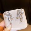 Broken Galaxy~ Diamond-set Star Pearl Stud Earrings French Elegant Sweet Wind Earrings Light Luxury Premium Earrings Women