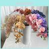 9 Head 3d French Phalaenopsis Artificial Flowers For Wedding Home Decor Hotel Arrangement