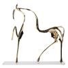 Metal Handicrafts Abstract Animal Sculpture Hollowed-out Horse Golden Horse Metal Figurine Home Decoration Accessories