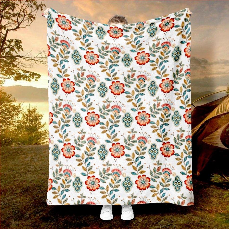 Countryside Nostalgia Blanket Reversible Flannel Throw for Rustic Charm AllSeason Comfort Vintage Farmhouse Gift 75x90cm