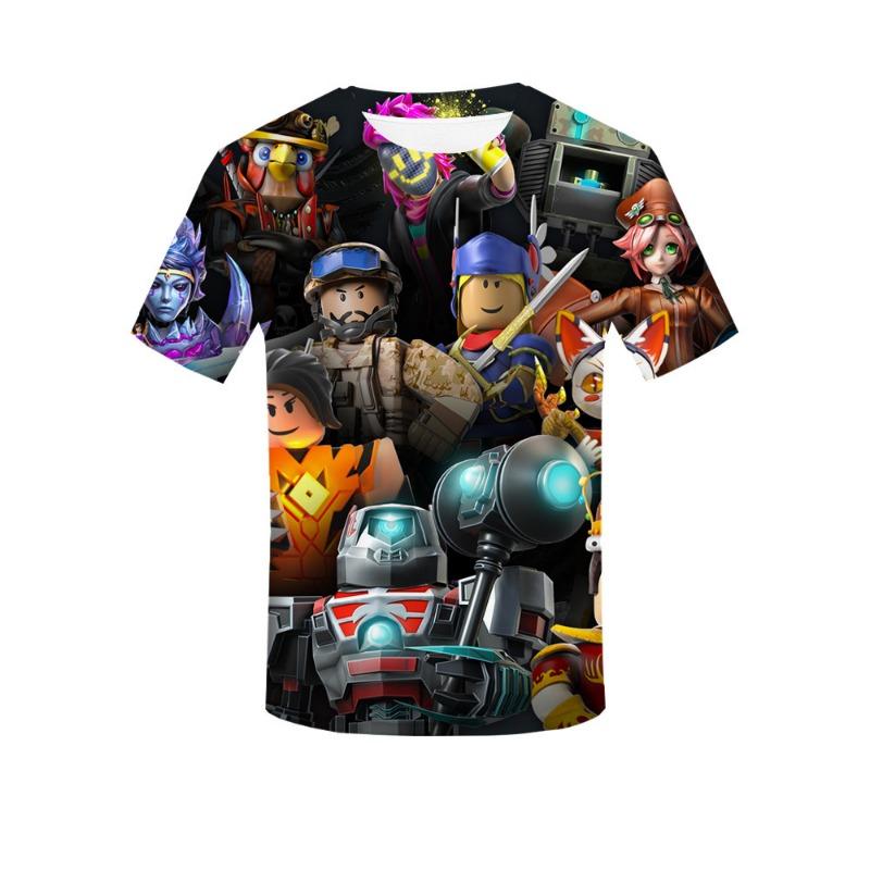New Roblox Game Kids T-Shirt Boys Girls Cartoon Print Casual Short Sleeve T-Shirt Summer Fun Children Clothing Gift 100