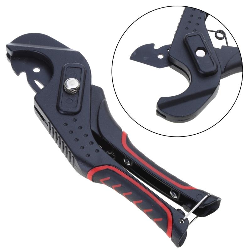 PVC Pipe Cutter Pipe Ratcheting Hose Cutter Scissor with Aluminum-Alloy Handle Interchangeable Blade Pipe Cutting Tool