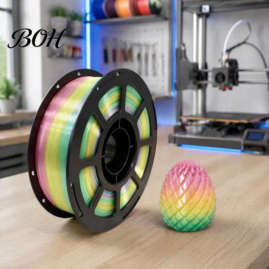 Candy Color PETG Filament Rainbow Gradient for 3D Printer, 1.75mm 1Kg Spool Roll Filament, Multicolor Most Printers
