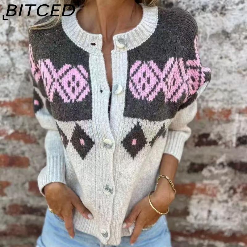 

BITCED Women s Cardigan Sweater - Loose-Fit Fashion Knit Jacket XXXXXL