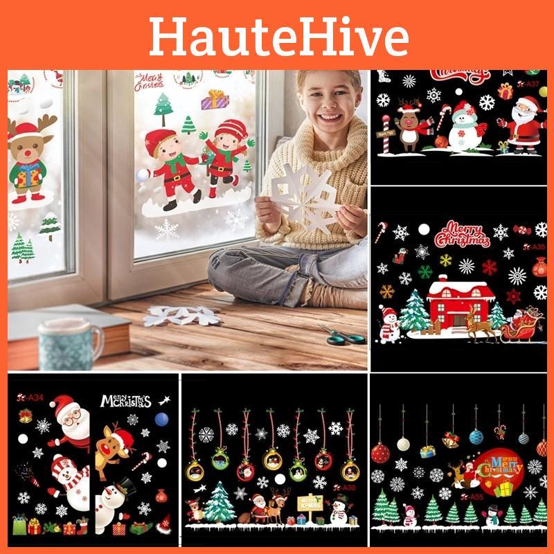 Christmas Wall Merry Stickers Window Glass Decals Home Room Xmas New Year Decor