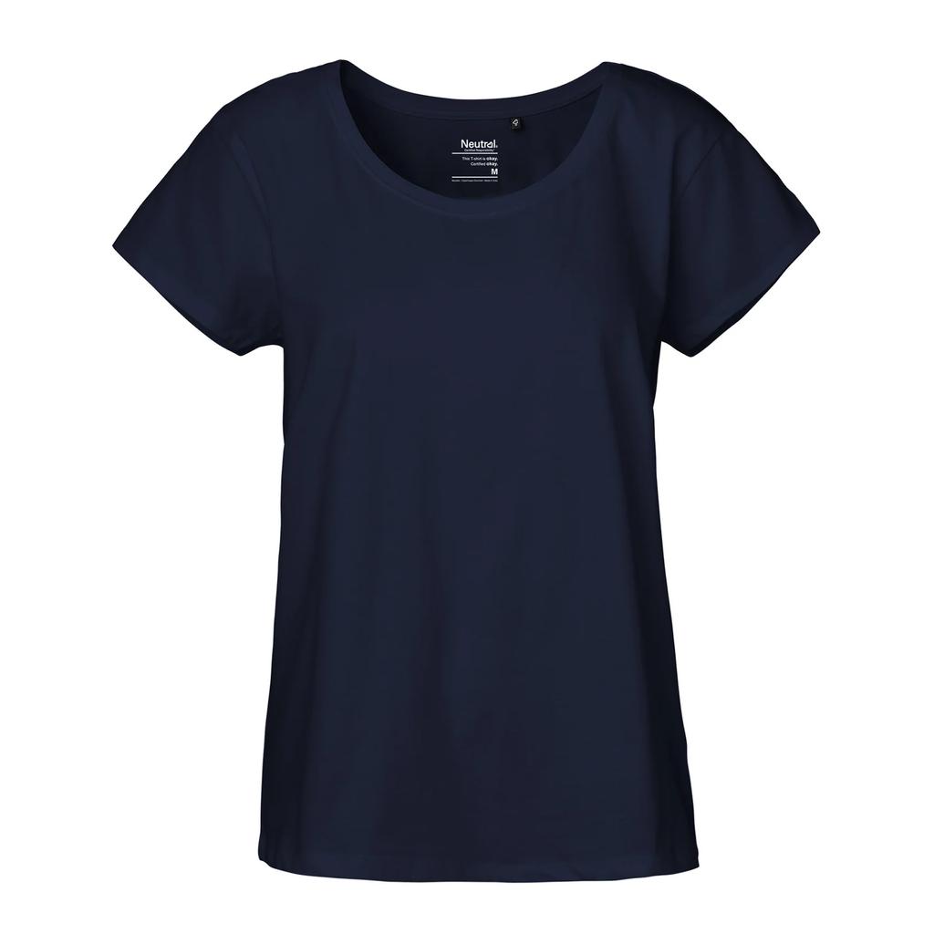 Neutrales Damen-T-Shirt mit lockerem Schnitt