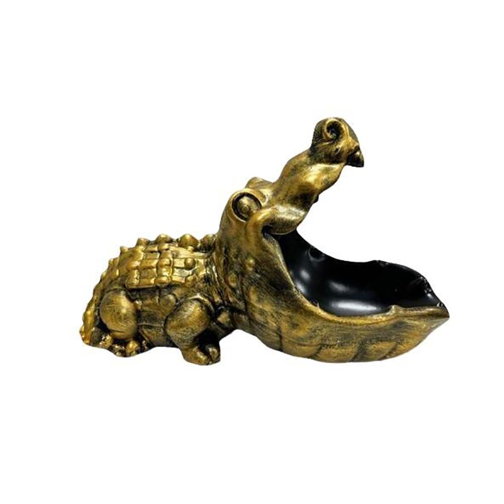 Alligator Statue Key Bowl, Fun Animal Statue Decorative Candy Bowl, Resin Animal Sculpture Desktop Ornament For Entrance Cabinet Home Decoration