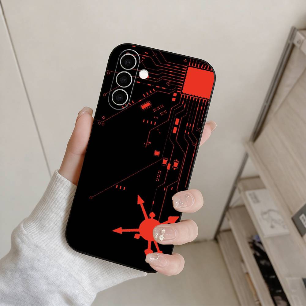 Creative Circuit Board Pattern Phone Case For Samsung Galaxy A73,A72,A71,A70,A53,A52,A51,Others Soft Black Cover