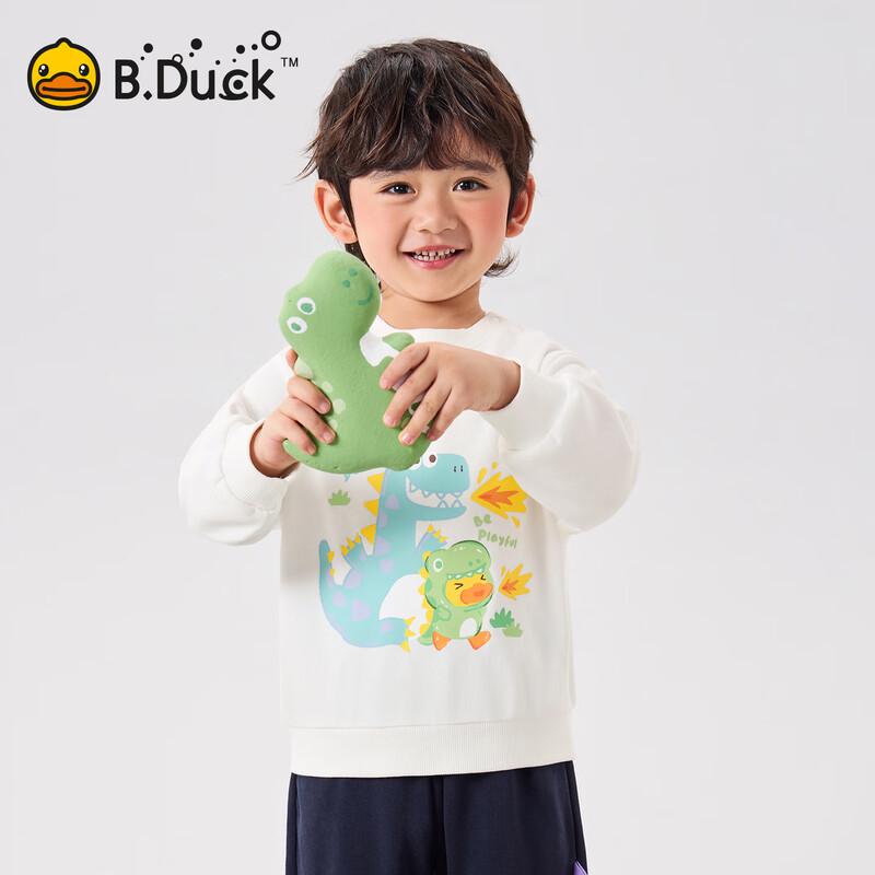 B.Duck Boys' Dinosaur Pullover Sweatshirt