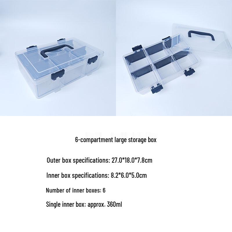 Glass Seed Bead Organizer: 64-Compartment Transparent DIY Jewelry Storage Box