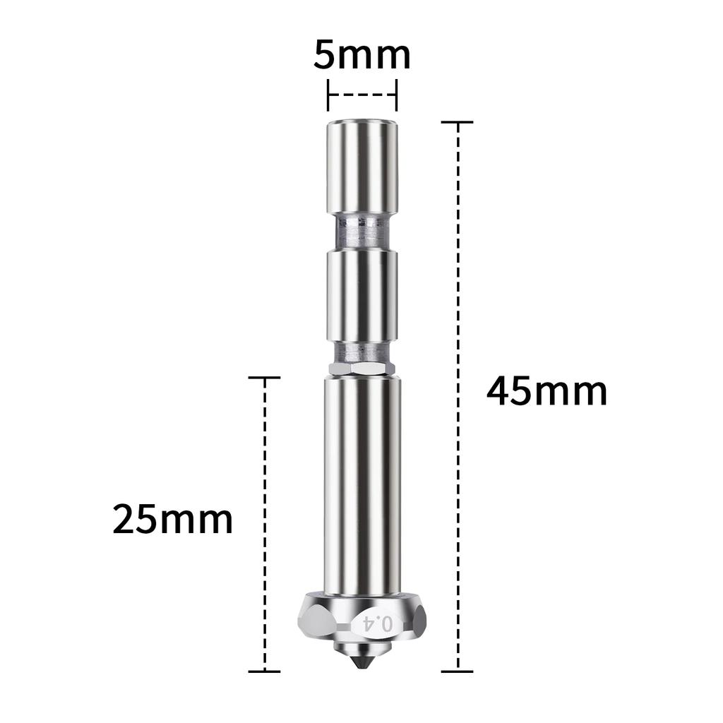 For Anycubic Kobra 3 Max Hotend 0.4 0.6 0.8mm Combo Quick-Swap Integrated Hardened Steel Nozzle