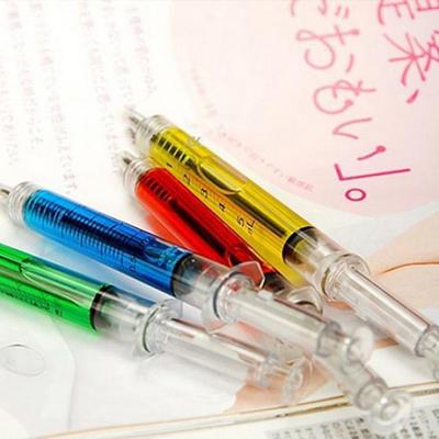 Stylo à bille en forme d'injection de seringue, 4 pièces/ensemble, cadeau pour médecin et infirmière, stylo à bille liquide