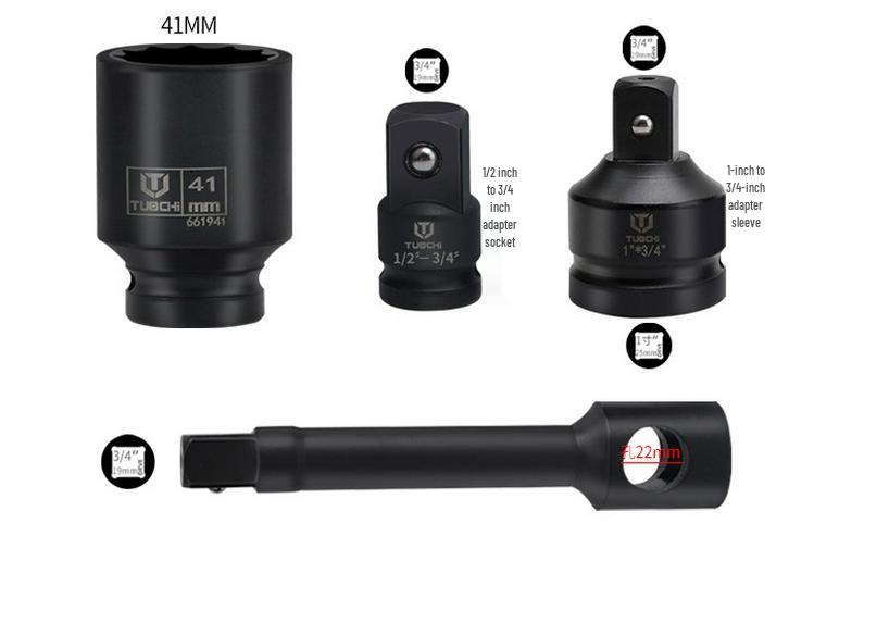 15-Piece Impact Socket Set: 3/4-Inch, Hexagonal & Star, Extended, Heavy-Duty, for Tire Removal