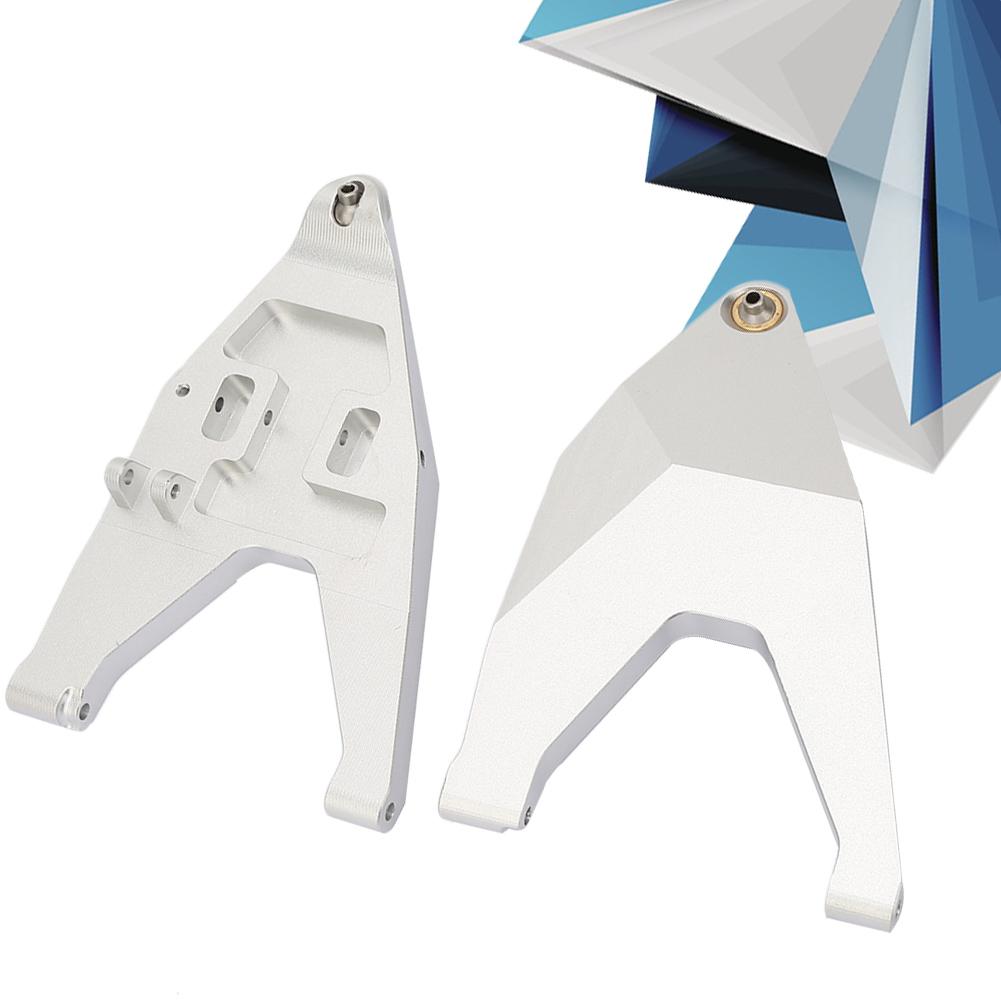 2PCS Metal Front Lower Suspension Arm Pull Rod for TRAXXAS UDR RC Truck Model(Silver)