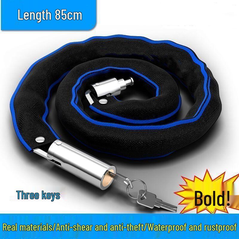 

Устойчивый к срезанию противоугонный цепной замок для электромобилей, велосипедов и горных велосипедов 85cm