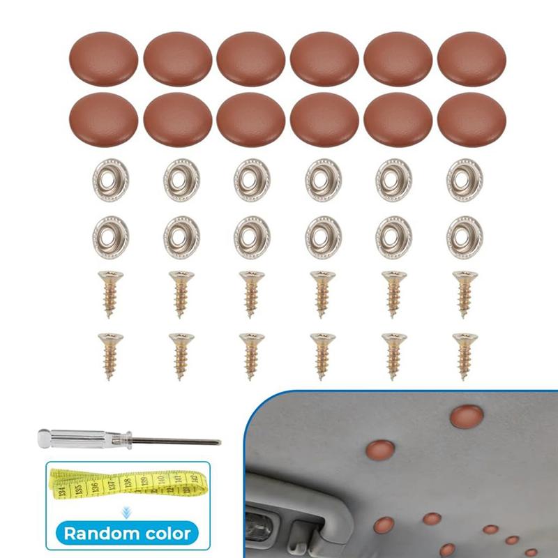 AS60-1Set Bottoni a Pressione in Pelle per Rivestimenti Adatti per Mobili Tufting Letto Divano Sedia, Sedile Auto Tetto Camper