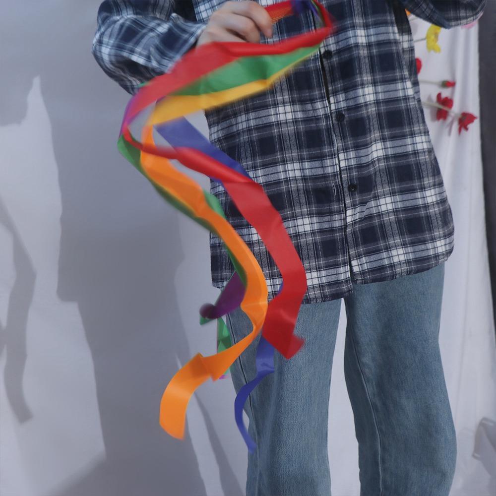 Barevná stuha Hračky Taneční Duhové Stuhy Umění Gymnastika Rainbow Streamer Interaktivní hry