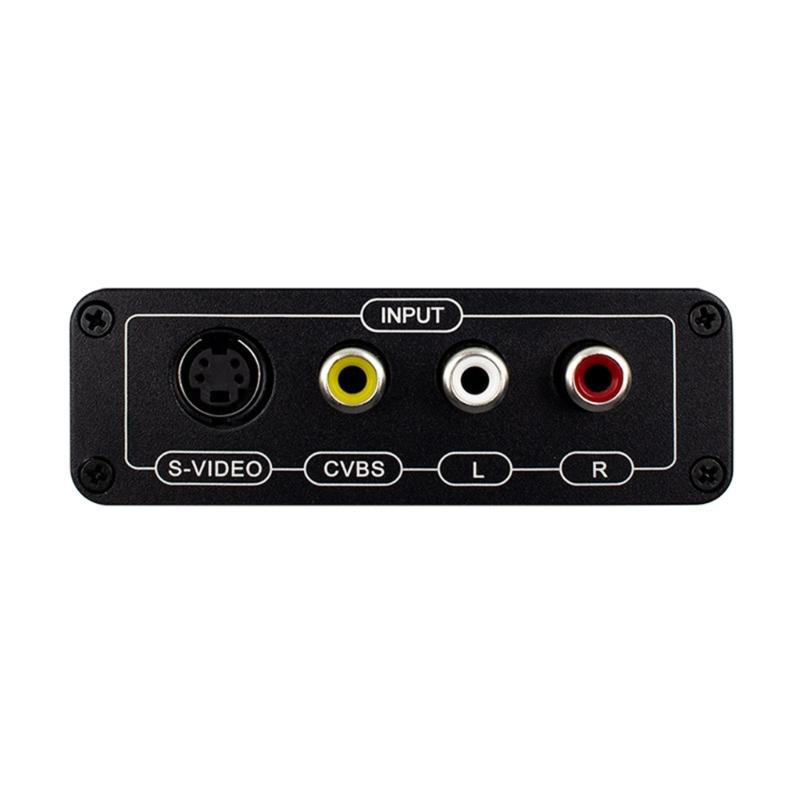 AV S-Video CVBS Sound Video Converters to HDTV 3.5mm Switcher Adapter AV S-Video Switcher For HDTV PC Desktop