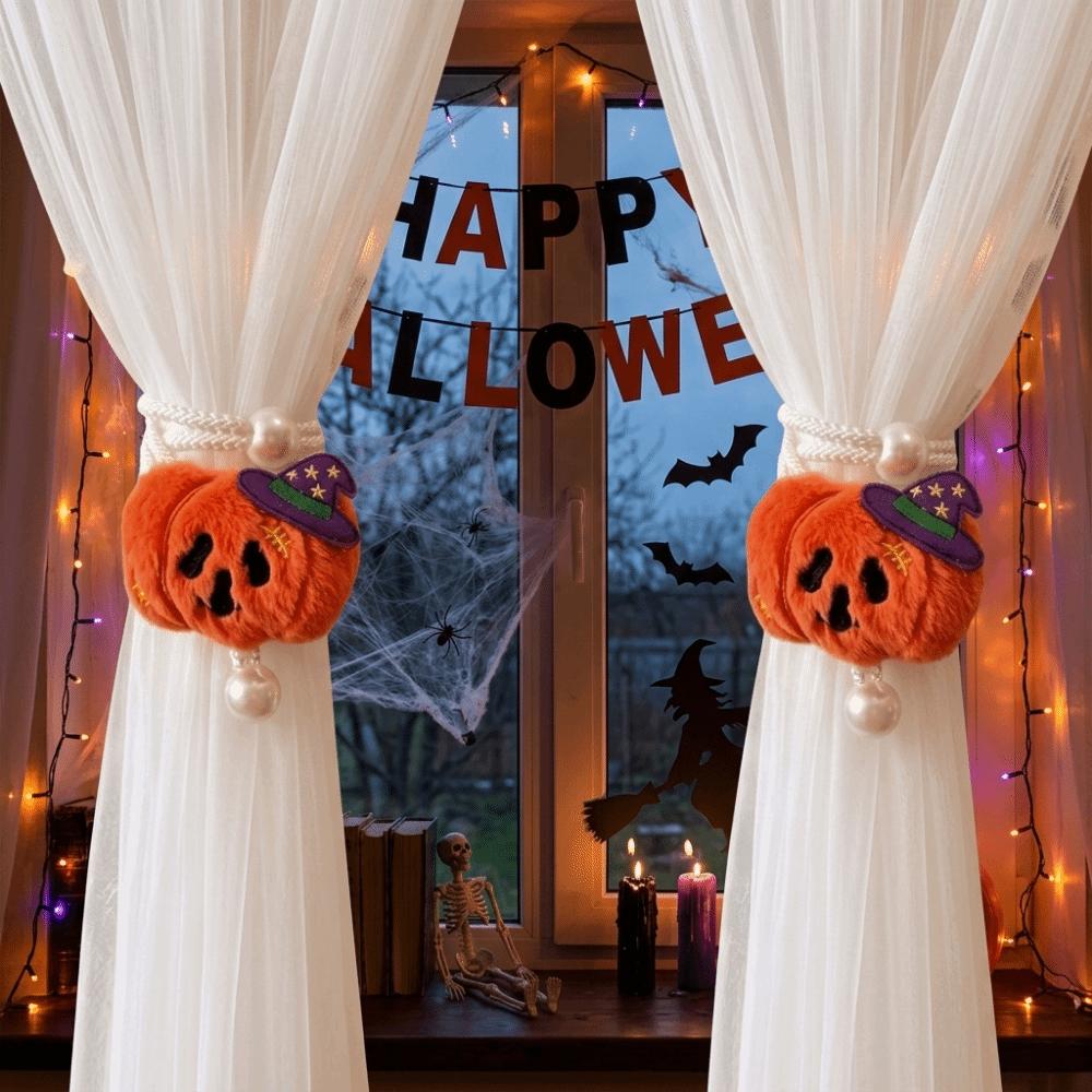 2Pcs 3D Window Drapery Holdbacks Cartoon Ghost Curtain Buckles  Home Decor