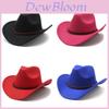 Cappello da Cowboy Western per Uomo Donna in Feltro di Lana per Uso Casual all'Aperto