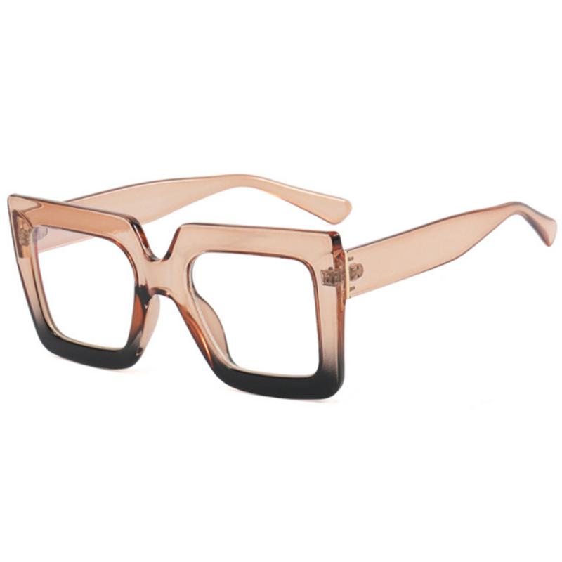 Square Big Frame Clear Lens Glasses Myopia Nerd Spectacles -0.5 To -6.0 Hyperopia +0.5 To +6.0 Oversize Eyewear