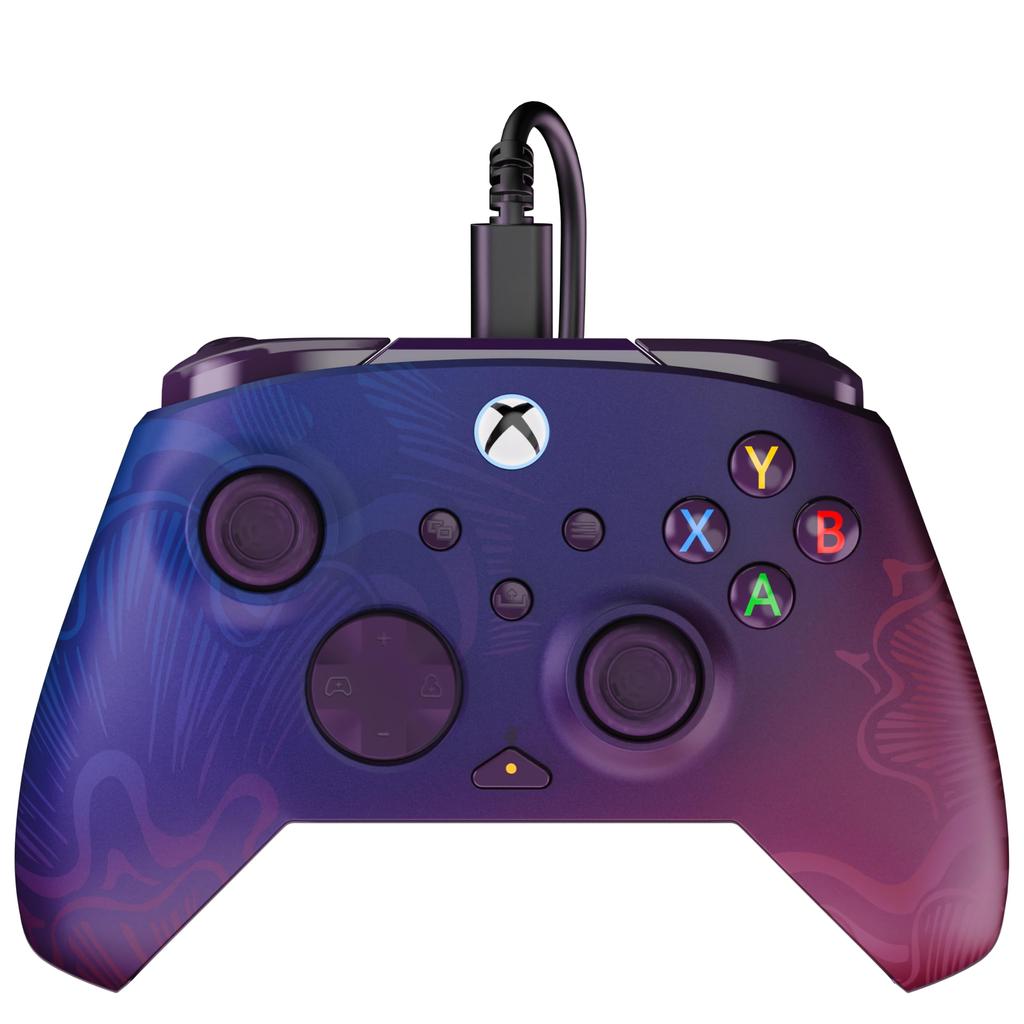 Turtle Beach Controller REMATCH ADVANCED Purple Fade Wired Gamepad for Xbox Series PC Remapping Hair Triggers Dual Vibration Ergonomic Design Audio