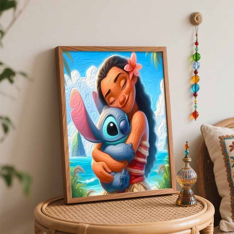 Disney Moana Stitch DIY Oil Painting Kits Hand Painting Home Decor Craft Gift Ideas Wall Art Canvas Picture Painting Paint By Number