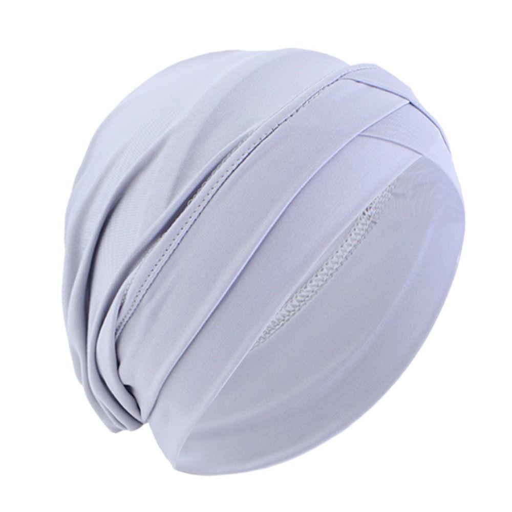 Bonnet Cap Cross Stretch Headband Hat Bandana Bottoming Hat New Stretch Headscarf  Women
