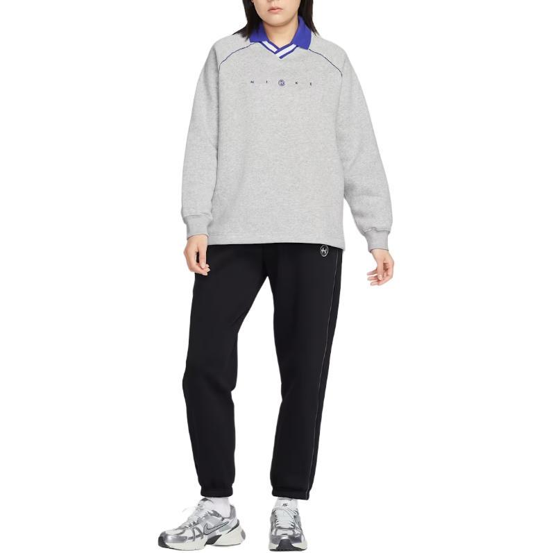 Nike Sportswear Phoenix Fleece Loose Fit Long Sleeve Polo Shirt Women Tops IF0257-043