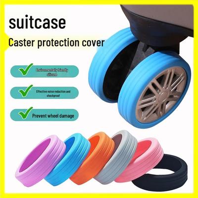 Silent Travel Suitcase Wheel Cover: Protective Silicone Replacement for Universal Luggage Rollers