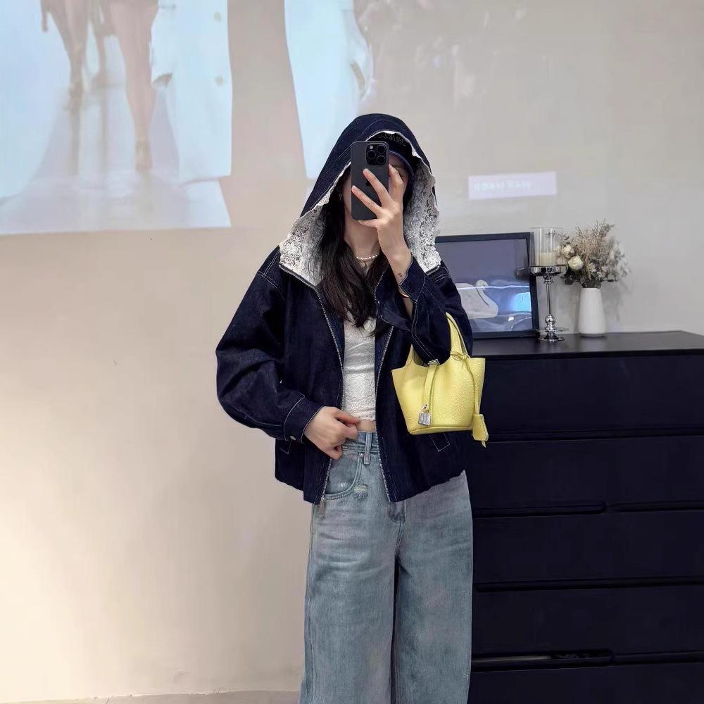 2025 Europäische Frühlings-Denimjacke mit Kapuze für Damen - Lockere Passform, Trendiges Design