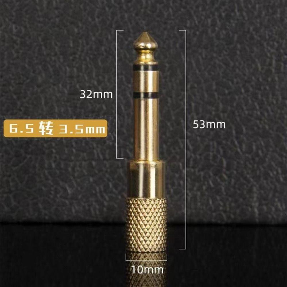 2 Pack Stereo 6.5mm To 3.5mm Jack Adapter 3.5mm To 6.5mm Speaker Connector Jack Aux Cable  Headphone