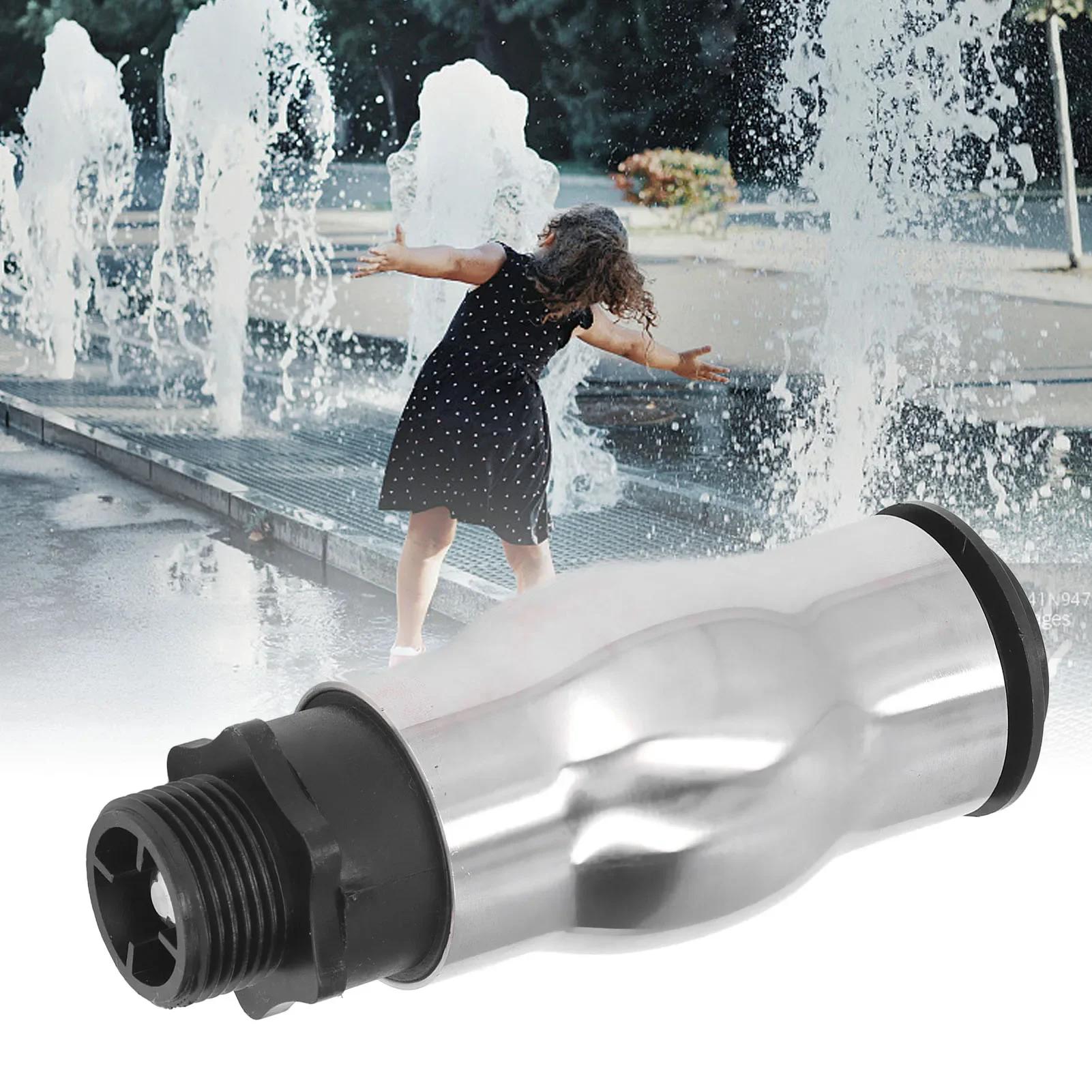 G1 Male Thread Frothy Foam Jet Fountain Nozzle 304 Stainless Steel Water Spray Head For Garden Pond Lake
