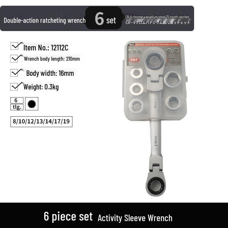 Portable Multifunctional Ratchet Socket Wrench Set for Quick Car and Auto Repair