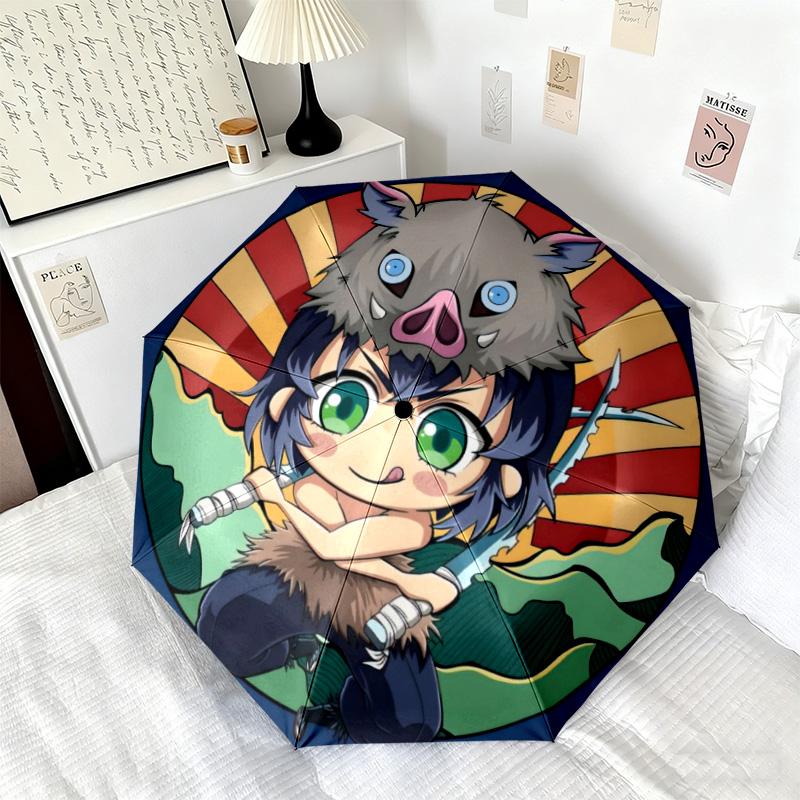 Japanese-style Cartoon Demon Slayer Kamado Tanjiro & Kamado Nezuko Umbrella Including Home Travel and Outdoor Activities Multi Functional Umbrella 2