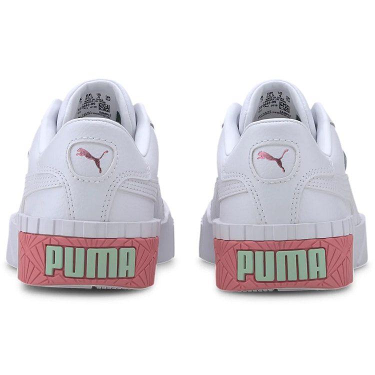 Puma Cali Low Top Kids' Skateboarding Shoes White Pink 372843-09