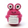 Handmade Knitting Owl Hug Pocket Doll With Card Home Room Decor Kawaii Mini Animal Plush Dolls Home Decoration Christmas Gift