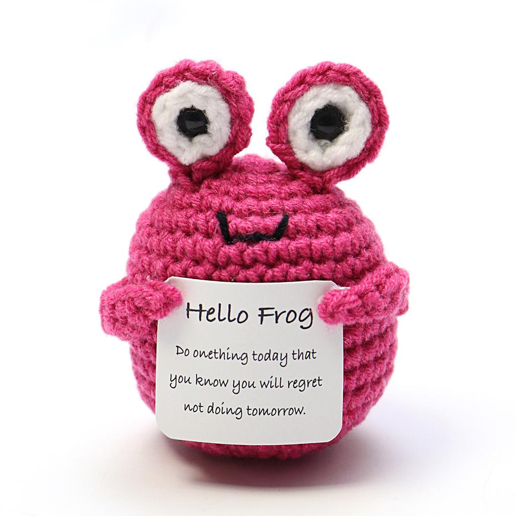 Handmade Knitting Owl Hug Pocket Doll With Card Home Room Decor Kawaii Mini Animal Plush Dolls Home Decoration Christmas Gift