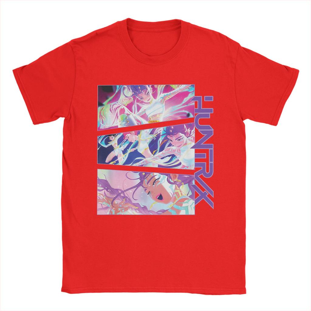 HUNTRIX Girls KPop Demon Hunters T Shirt Men Cotton Vintage T-Shirts O Neck Tees Short Sleeve Clothing Gift Idea